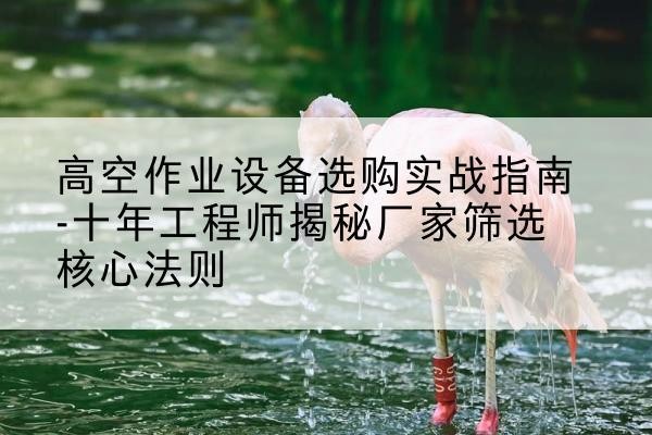 景宁剪叉式升降机厂家-高空作业设备选购实战指南-十年工程师揭秘厂家筛选核心法则