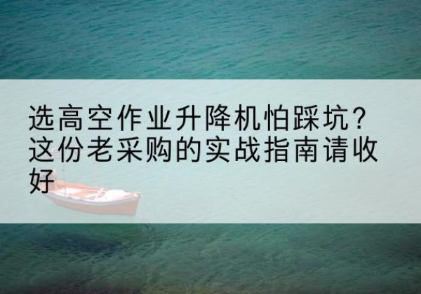 景宁高空作业升降机厂家推荐-选高空作业升降机怕踩坑？这份老采购的实战指南请收好